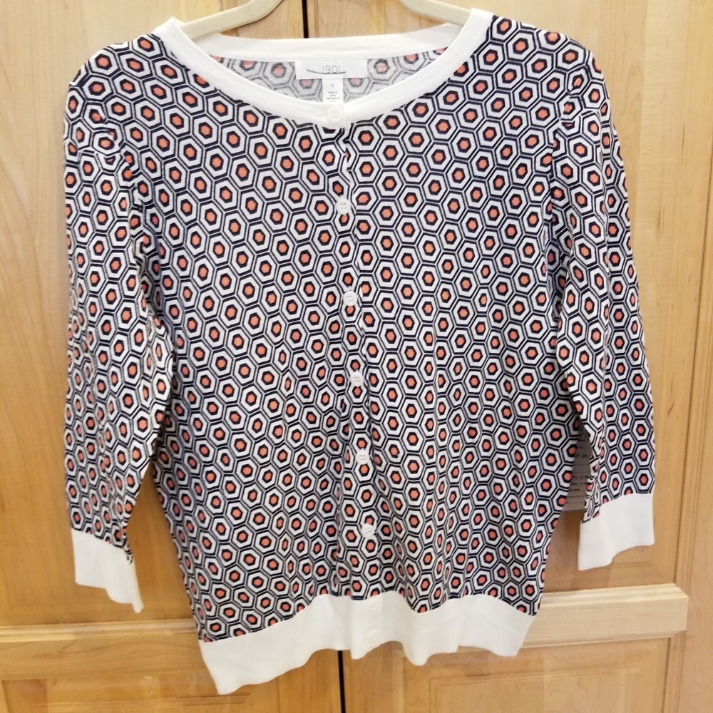 1901 3/4 Sleeves Crew Cardigan S NWT Pima Cotton